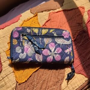 Vera Bradley Floral Wallet - Blue